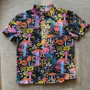 Nooworks Mock Neck Magical Mushroom Tee S